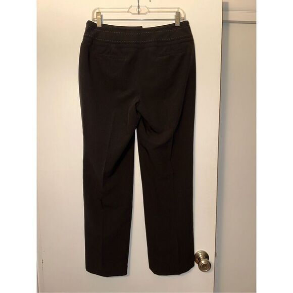 Larry Levine Women’s Straight Leg Belted Pants Black Size 8 EUC - Picture 4 of 11